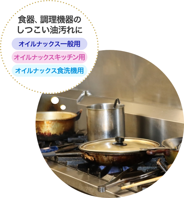 食器、調理機器のしつこい油汚れに オイルナックス一般用 オイルナックスキッチン用 オイルナックス食洗機用